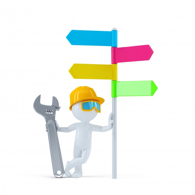 travailleur-de-la-construction-avec-panneau-de-signalisation-colore_1401-7